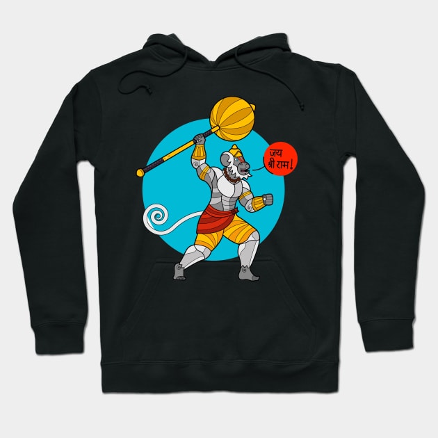 Hanuman Triumphant Hoodie by artofkarthik